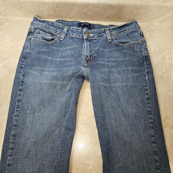 Levis 518 Superlow Bootcut‎ Jeans Womens 13 Blue Stretch Low Rise Medium Wash - Picture 5 of 13